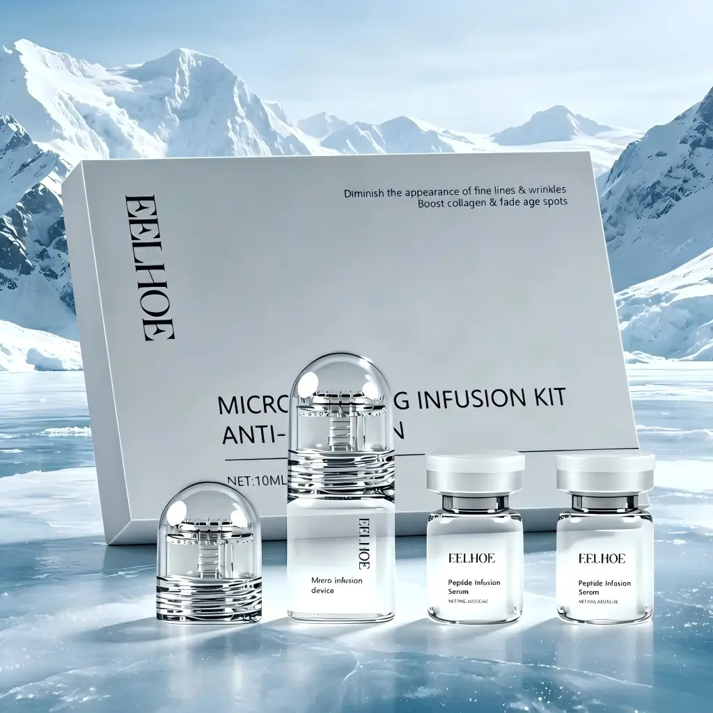 Microneedling Facial Set Hydrating Moisturizing Firming Refining Pores Cleansing Blackheads Whiteheads and Acne With Hyaluronic Acid Collagen Peptides At Home Beauty Kit for All Skin Types Daily Skincare serum