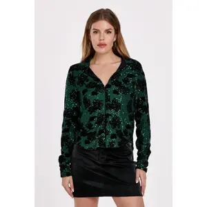 XARA NOVELTY SHIRT SPARKLING LILLY SEQUIN
