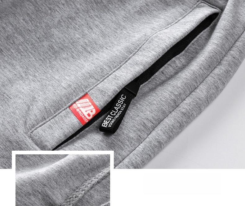 Men’s versatile casual shorts with zippered pockets and an elastic waistband with drawstring; summer everyday loungewear with a casual, stylish design and premium quality.