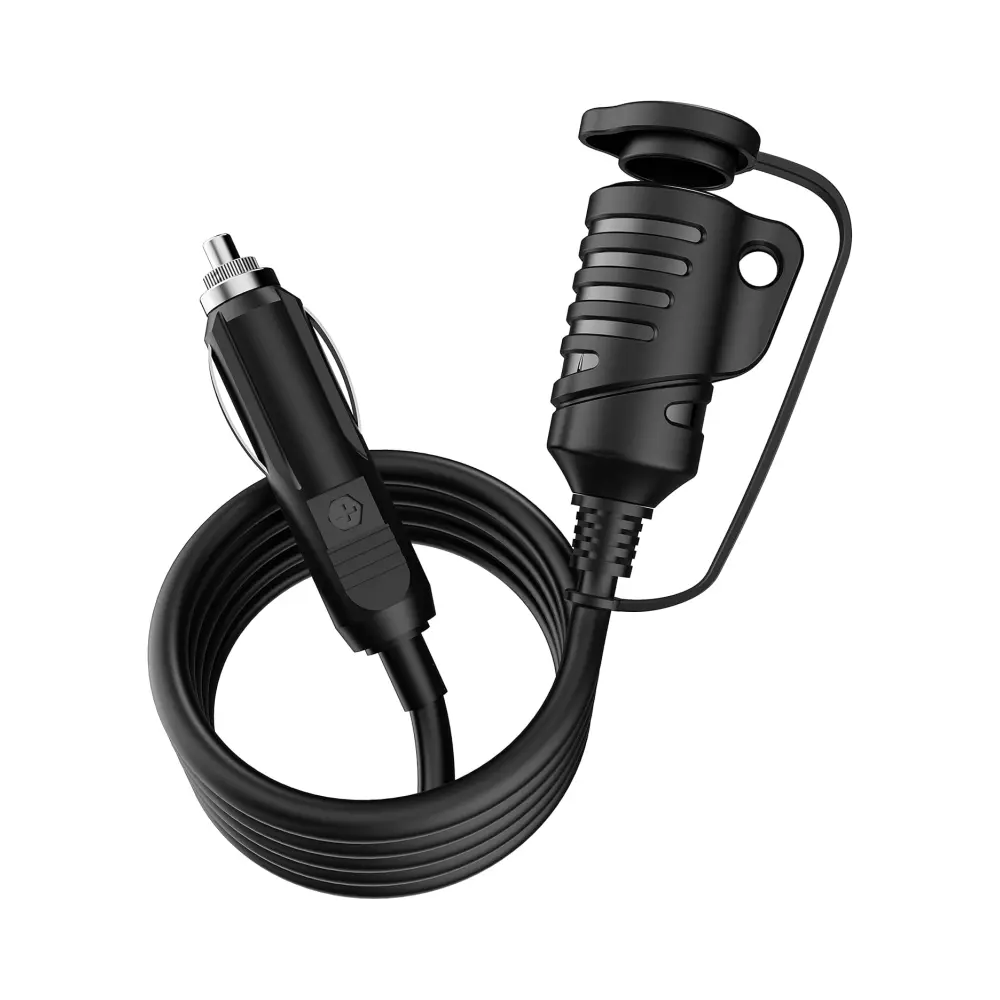 AXVIV Reinforced Tangle-Free 12V/24V Heavy-Duty Vehicle Cigarette Lighter Extension Cord (4.92FT/12FT/16.4FT) - 10A 120W Inline Socket, PVC Jacket, Plug-and-Play for Cars, Tire Inflators, with Customer Service