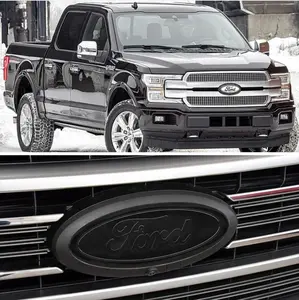 For Ford 9“ inch Front Grill Emblem & Tailgate LGOG For F150 F250 F350 Oval 3M Adhesive Badge Nameplate 2005-2014 vanity  plates Car Decals Truck Sticker turbosmart bov