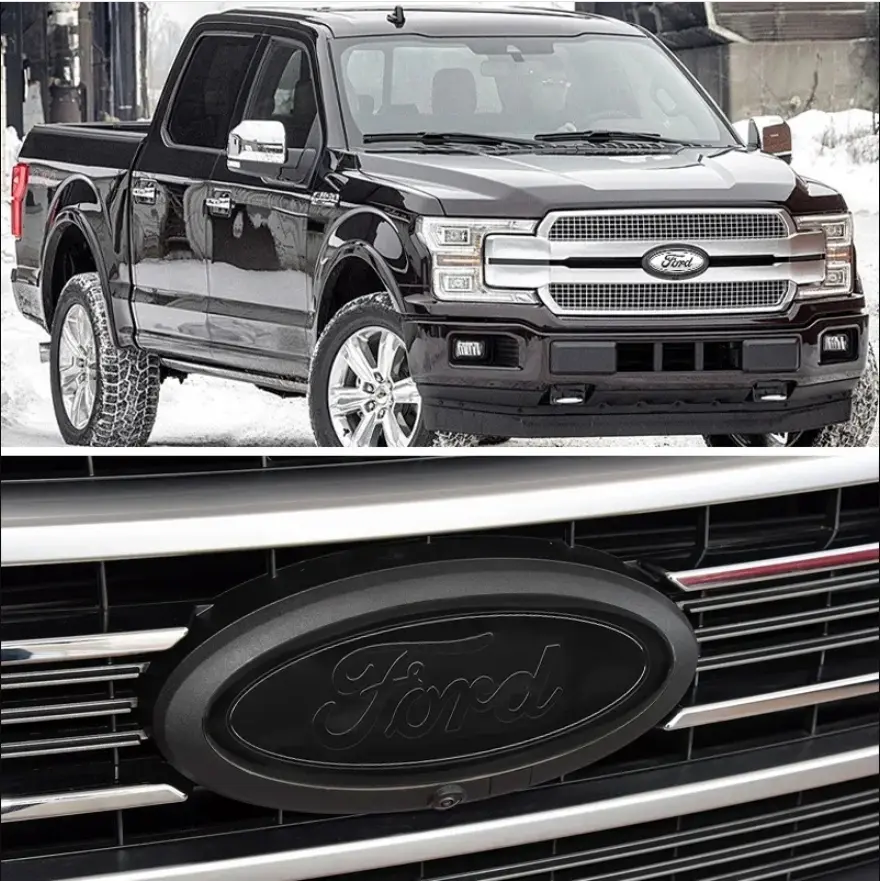 9-in Front Grill Emblem & Tailgate Sticker for Ford F150/F250/F350 (2005-2014), Oval 3M Adhesive Badge Nameplate, Truck Accessories, Car Vehicle Decoration, Easy Installation Car Decal