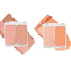 2aN Dual Cheek Color Face Blusher Duo Set (#5 Mood In Cheek, 4.5g*2) Buildable & Blendable Cheek Color, Powder Blush, Korean Beauty Apricot Makeup