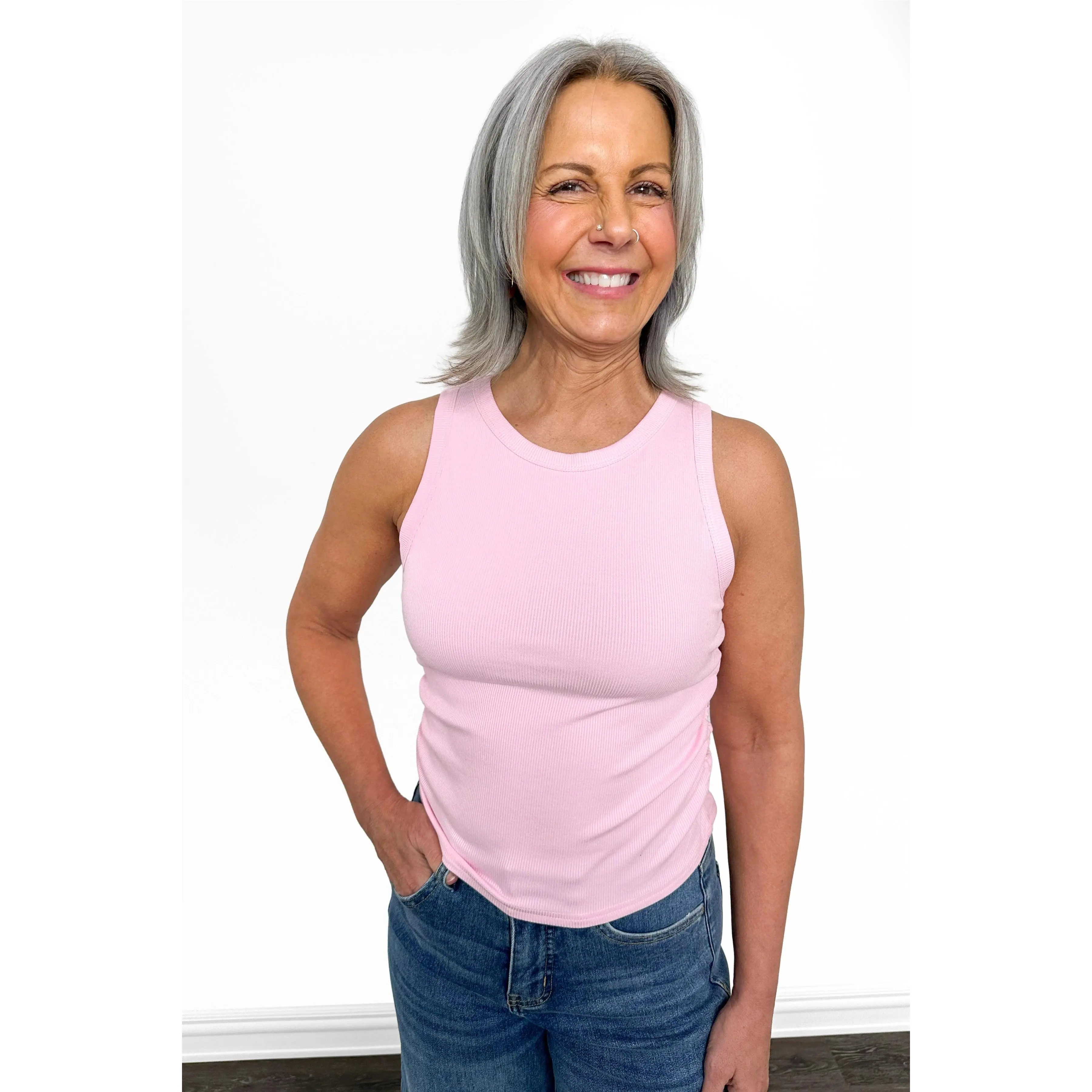 ALB Custom Women's Cropped Ruched Tank Top
