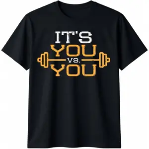 Its Vs You Workout Gym Workout Motivation Fitness Men Women Summer Casual Shortsleeve Cotton T-Shirt