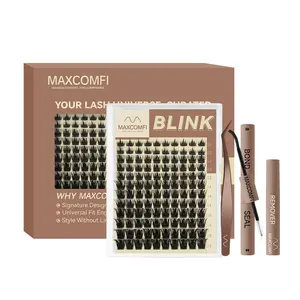 MaxComfi Manga Lashes - Spike Blink Style Anime False Eyelashes, Eyelash Extensions, Cluster Lashes, Waterproof, Super Soft, Thin Band, Lightweight, Long-Lasting Natural Daily Volume, Beginner-Friendly DIY for Flawless Summervibes Look, Eyelashes Extensio