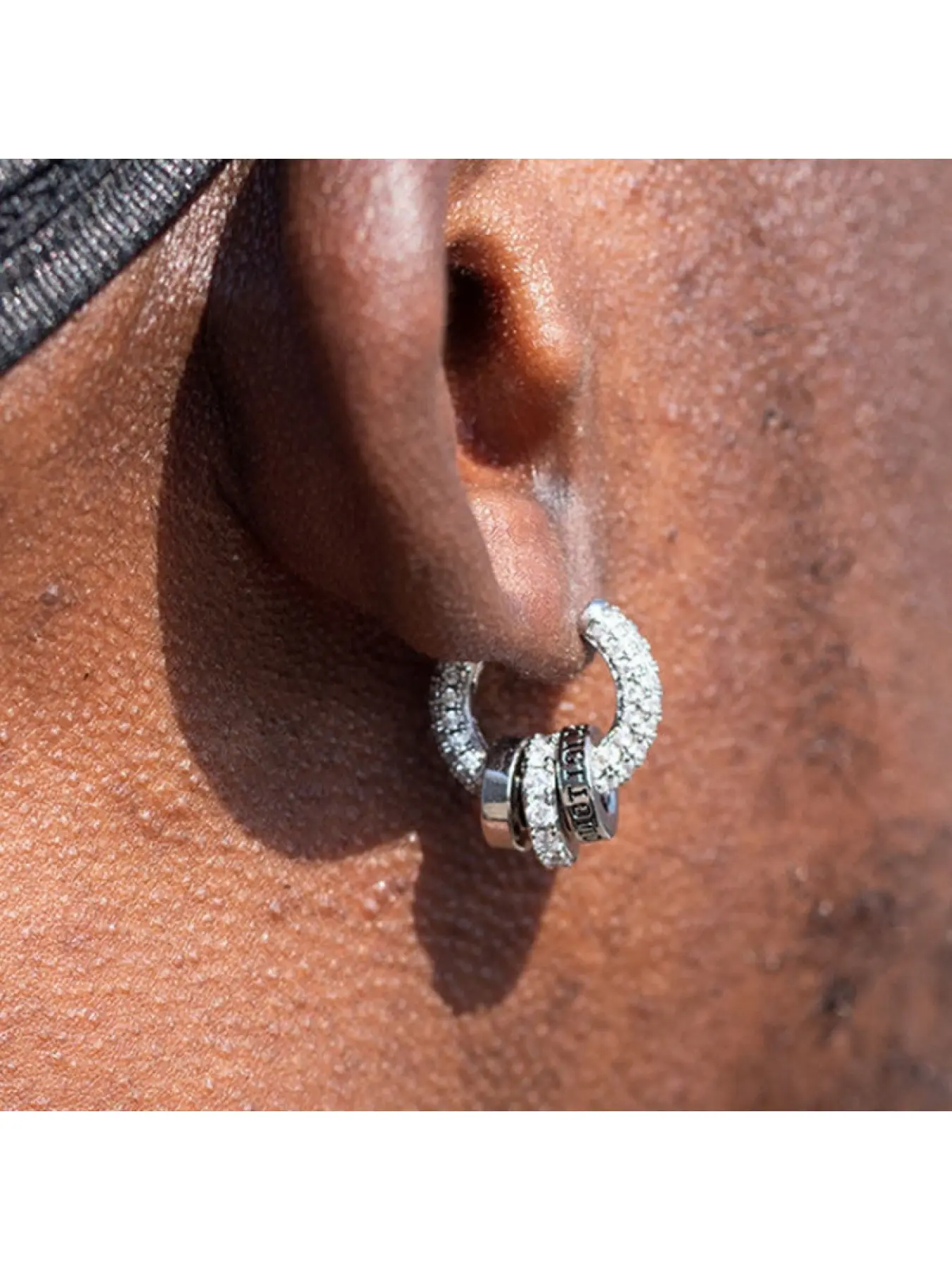 Star-Inc Ring Earrings - Fashionable, Unique Hip-Hop Trendy Male Style Matching Ear Pendants and Ear Clasps