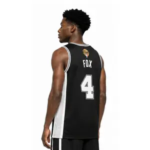 Fox #4 Antonio Spurs Style Mesh Jersey Tank Top, Vintage Basketball Streetwear Essential