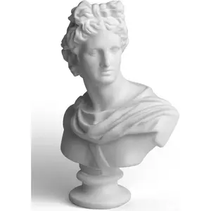 Apollo Bust Greek and Roman Mythology God of Sunlight 6 inch Resin Head Bust Sculpture Figurine Home Decor