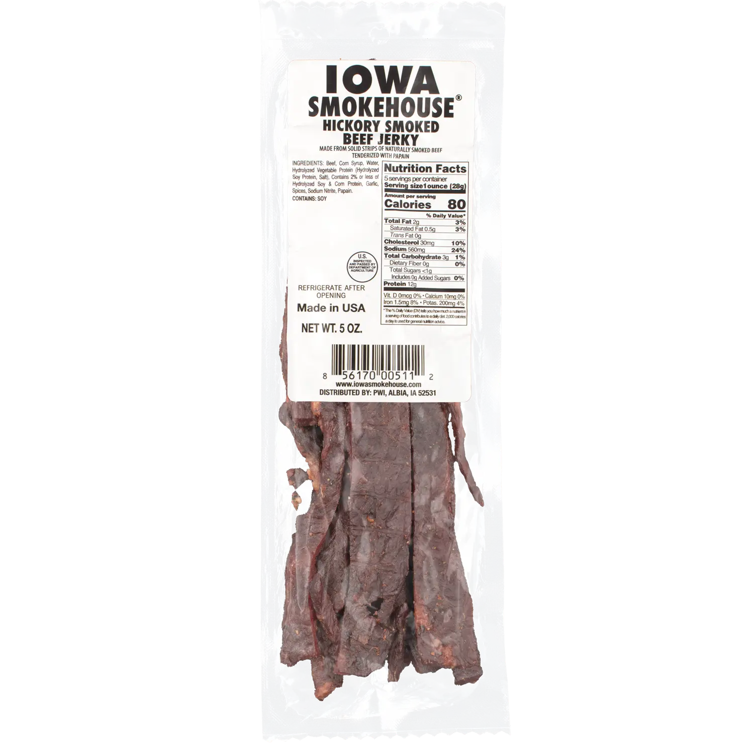 5 oz Beef Jerky Hickory Smoked