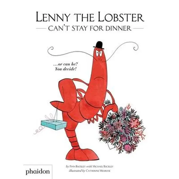 Used Hardcover Children's Literature Book - Lenny the Lobster Can't Stay for Dinner: ...or Can He? You Decide! by Michael Buckley (English, Dramatic Illustrations, Lobster Gift for Dinner Parties), Dinner Party
