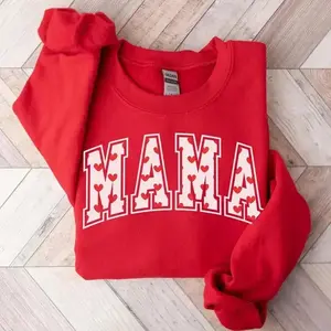 Valentine's Day Mom Sports Shirt, Mom Heart Round Neck, Mom Love Sports Shirt, Cute Women's Cupid Heart Hoodie, Fashionable Mom Shirt, Valentine's Day Sports ShirtRAIMENTRY