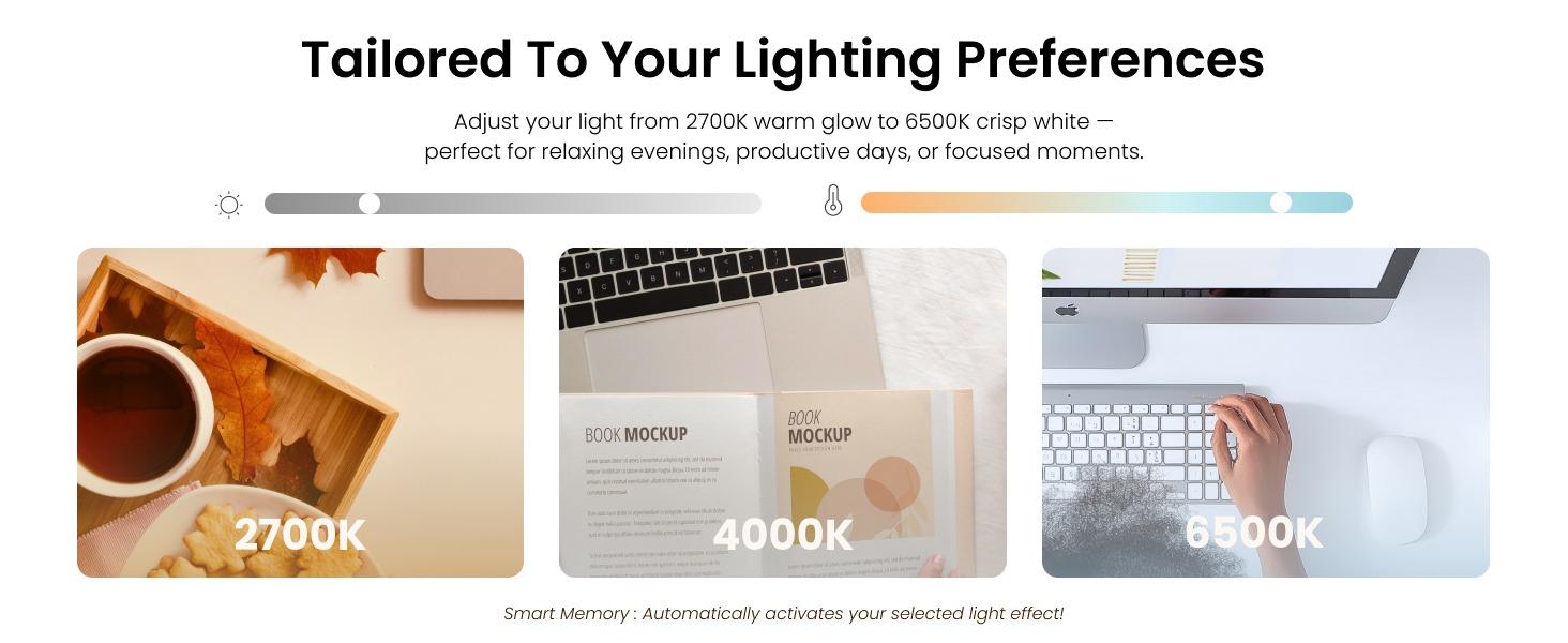 YEELIGHT Monitor Light Bar - Dimmable Desktop Light, 250LM No-Glare Eye-Protection LED Electronic Lamp, Touch Control, USB-Powered, Stepless Dimming, Adjustable Color Temperature for Work, PC Accessories, Dimmable Desk Light