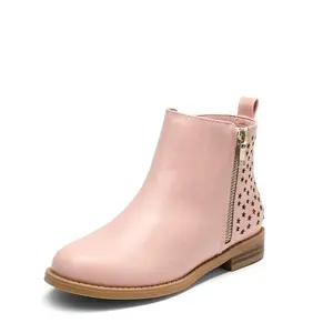 Dream Pairs Kids Side Zipper Low Heel Ankle Boots
