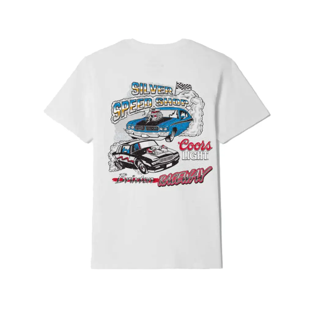 Coors Light Raceway S/S Standard Tee White, Top, Tshirt, Casual, Shortsleeve, Menswear, Short Sleeve, Front Print, Raceway Theme, Coors Light Raceway Design
