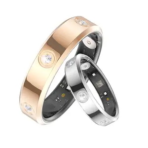 BrawRing HR01 Smart Health Ring, Slim Design, Health Monitoring of HR, SPO2, HRV, Sleep, Wearable IP68 Waterproof Fitness Smart Ring for Women