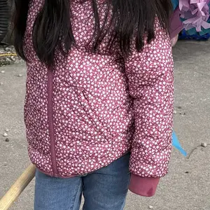 Girls' Floral Printed Hooded Reversible Puffer - Cat & Jack