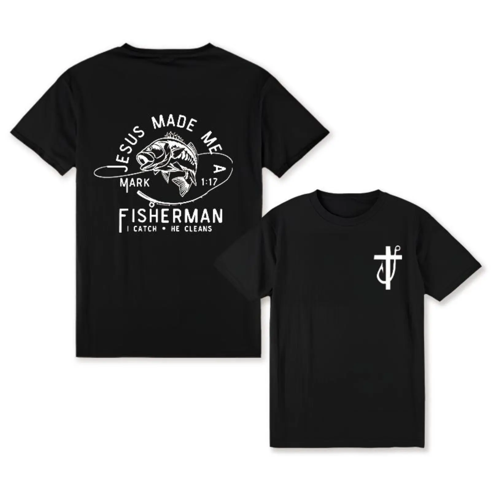 Jesus and Fishermen SVG – Fathers Day Christian Shirt Design for Men