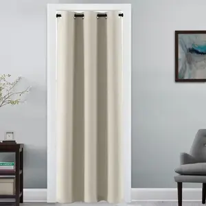 H.VERSAILTEX Doorway Curtain Blackout Closet Door Curtain Room Divider White 42"W x 80"L