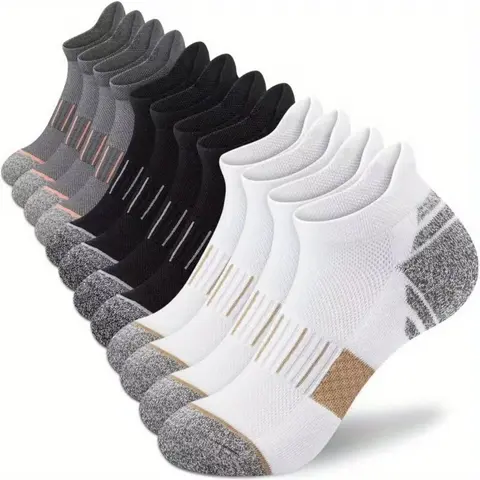 12 pairs of unisex summer breathable casual sports ankle socks, Athletic Socks, Sporty Socks, Sweat Wicking Socks, moisture-wicking, comfortable, durable, and stay-in-place; versatile for daily work, leisure, sports, cycling, and travel.