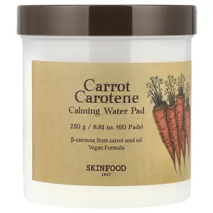 Skinfood Carrot Carotene, Calming Water Pad, 60 Pads