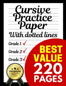 Cursive Practice Paper: Lined Paper for Cursive Practice Writing (Cursive Handwriting Paper for Kids)