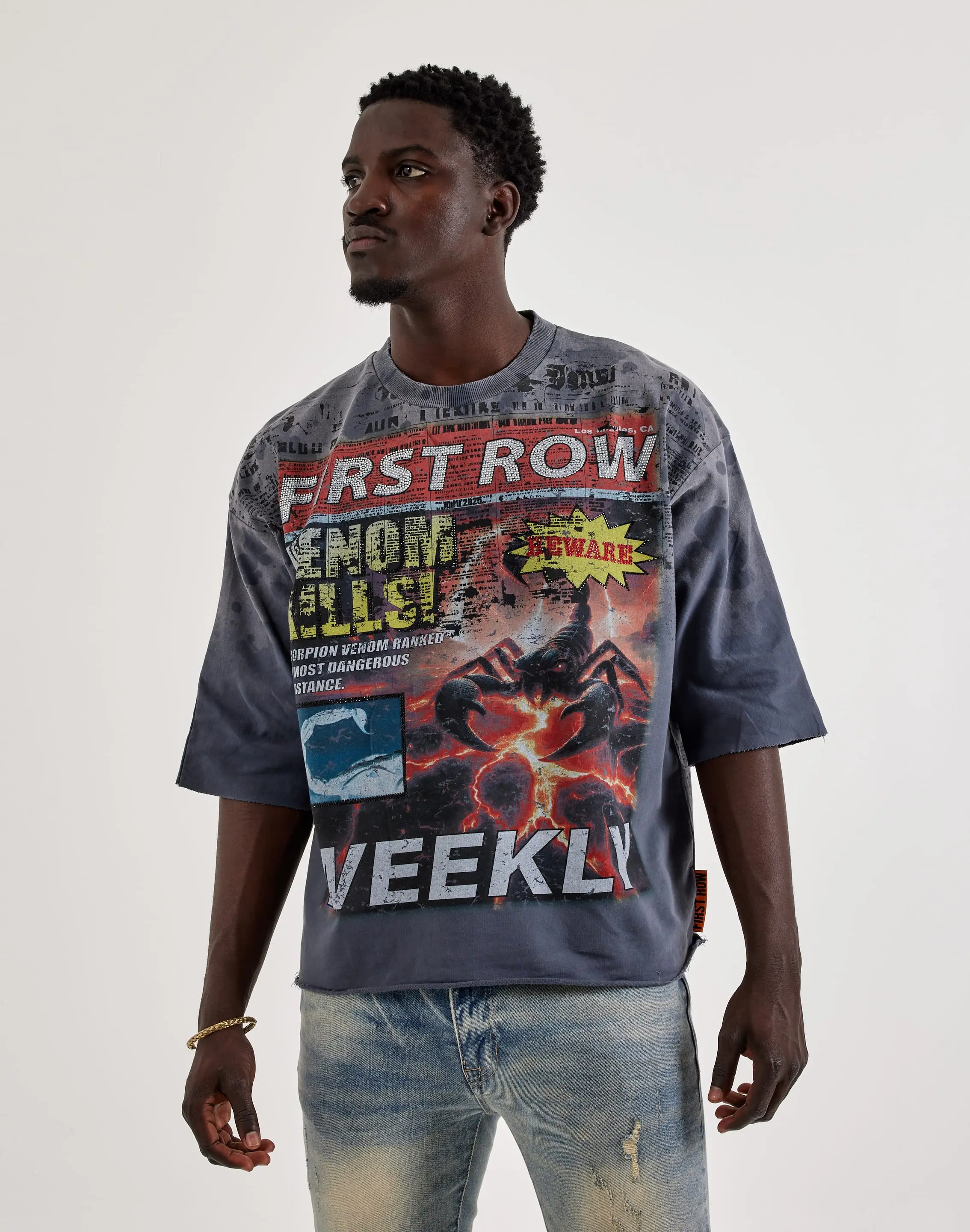 Mens First Row Venom Kills Rhinestone Tee
