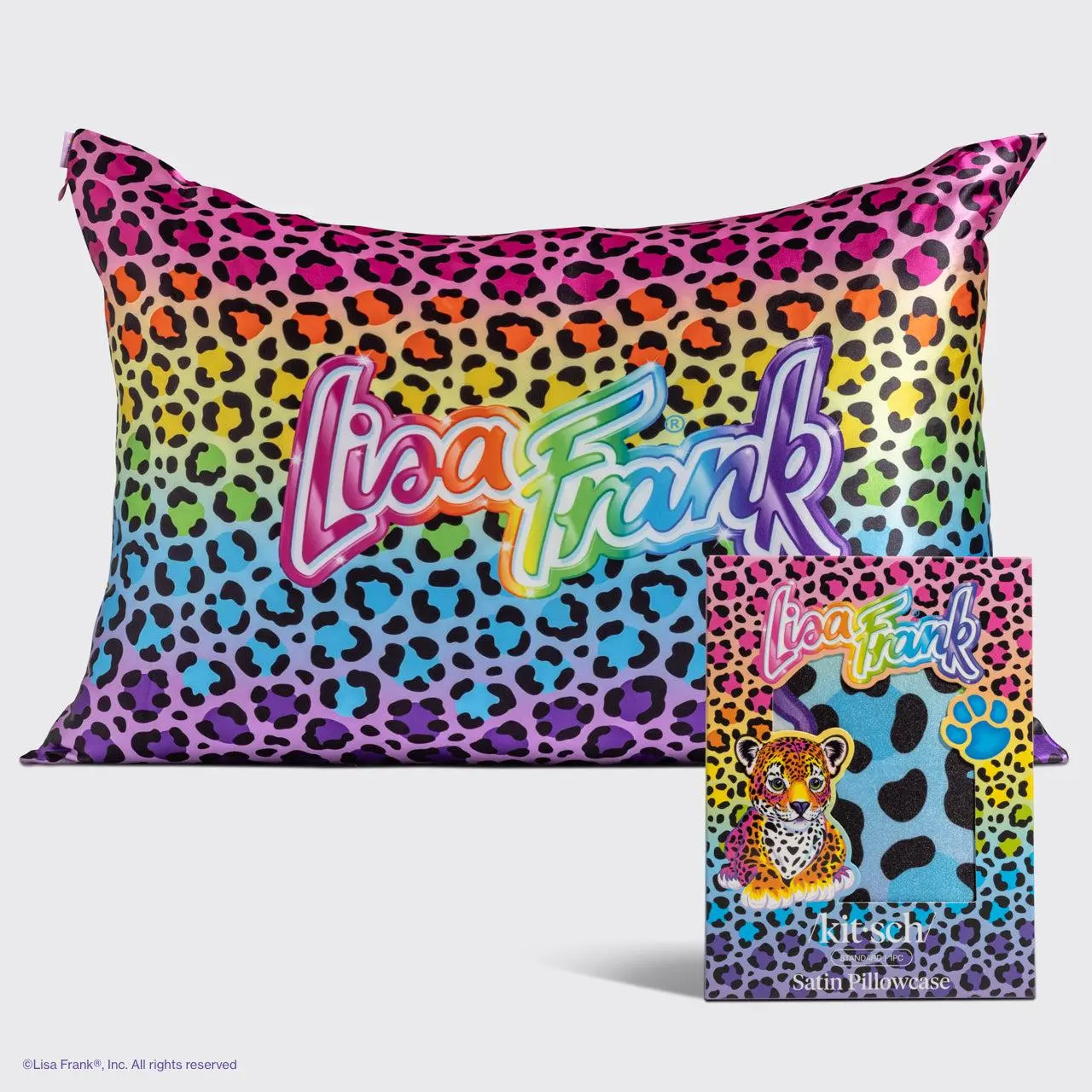 Lisa Frank x Kitsch Satin Pillowcase in Rainbow Leopard Lisa Frank x Kitsch Satin Pillowcase in Rainbow Leopard