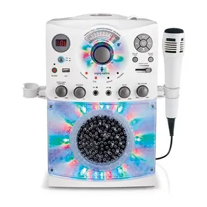 Singing Machine Bluetooth Karaoke System with LED Disco Lights CD+G USB and Microphone Karaoke Machine