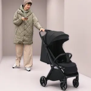 Compact Travel Baby Stroller - Lightweight Foldable Stroller with 1-Touch Folding, Widened Sunshade, Adjustable Backrest, Breathable Mesh, Easy-to-Carry Baby Travel Gear