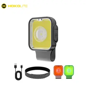 Hokolite Running Light USB Rechargeable Jogging Light with Strong Magnetic Lights, Portable Clip On for Runners, Campers & Hikers Headlamp