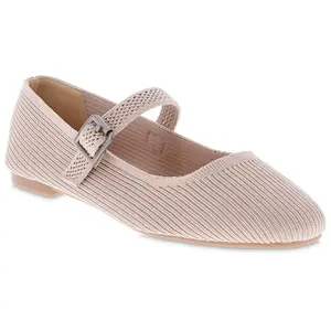MIA Shoes Knit Mary Jane Flats - Brita