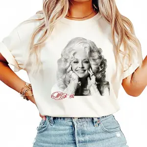 Retro Dolly Parton Shirt, 80s Country Music Tee, Autograph Gift