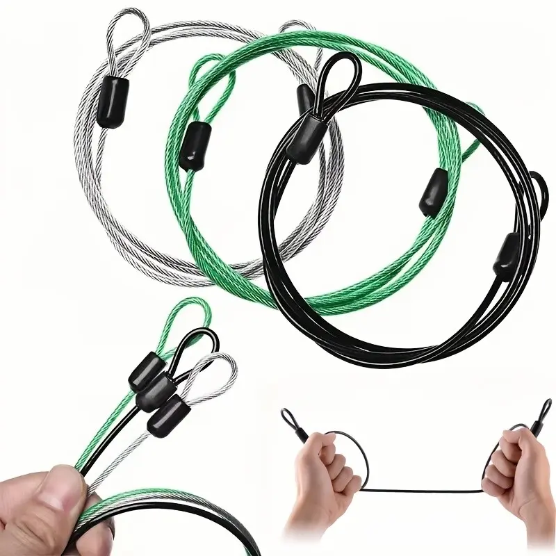 Steel Wire Rope, Security Cable Secure Lock Box Bag Anti-Theft Steel Wire Rope, Equipment Hanging Strap 2mm Stage Light Audio Safety Lanyard Robustness