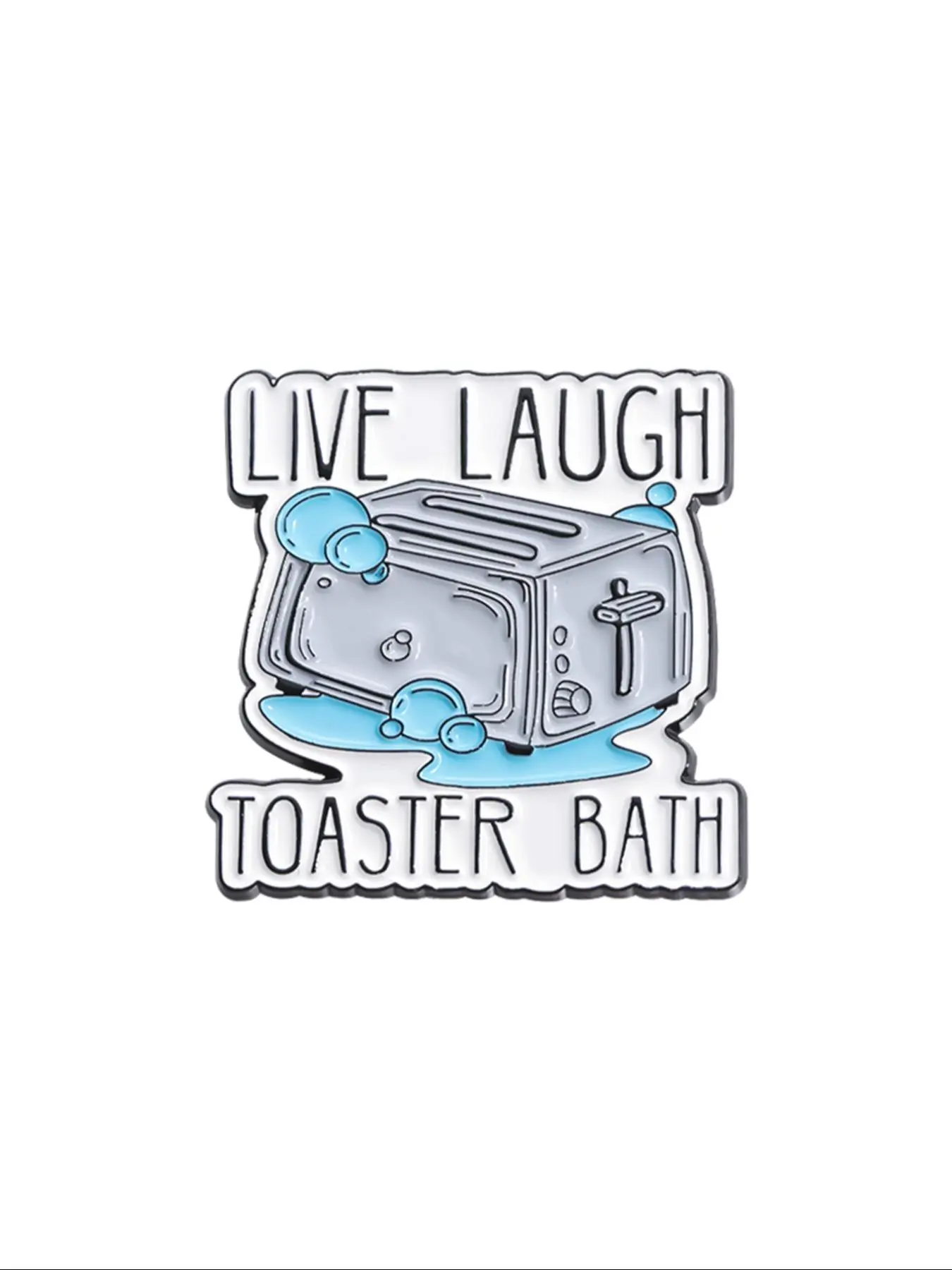 Cartoon Toaster Design Brooch, Alloy Brooch Pin, Letter Pattern Enamel Pin, Clothes Accessories for Men & Women, Perfect for Backpacks, Jeans, Scarves, Hats Decoration, Cool