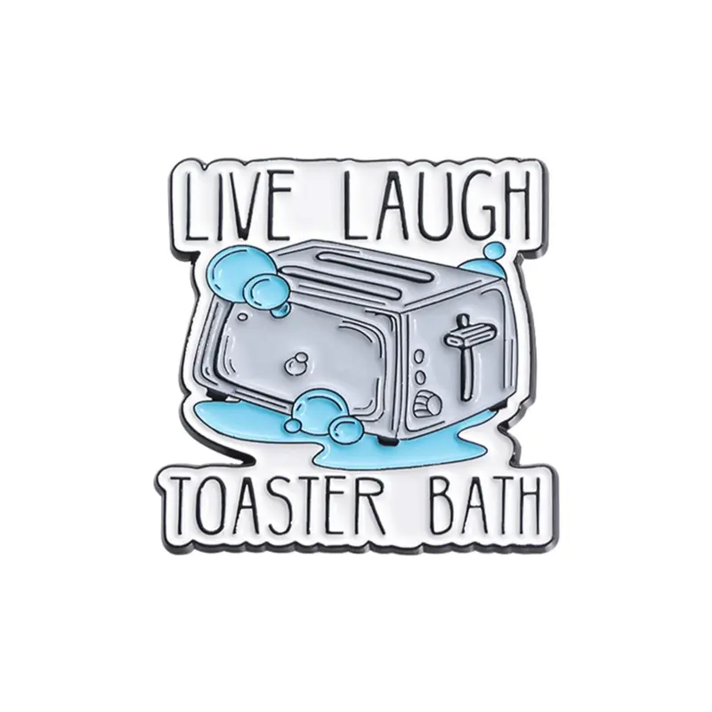 Cartoon Toaster Design Brooch, Alloy Brooch Pin, Letter Pattern Enamel Pin, Clothes Accessories for Men & Women, Perfect for Backpacks, Jeans, Scarves, Hats Decoration, Cool