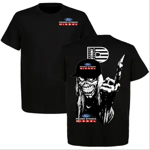 LIMITED EDITION Power Stroke Diesel Outlaw Skull 2 Sided T-shirt, Diesel Power Shirt, Perfect For Diesel Truck Enthusiast