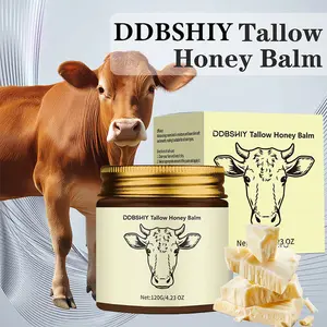 DDBSHIY Whipped Grass-Fed Beef Tallow Honey Balm - 4 Oz,Moisturizing Cream for Soft, Smooth Skin - Handmade All-Natural Moisturizer - Lavender