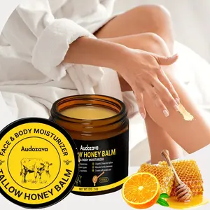 Organic Grass-Fed Beef Tallow Balm with Raw Honey - Handmade All-Natural Moisturizer for Soft, Smooth, Radiant Skin Body Care Long Lasting Moisturizing Moisture Boost Cream