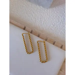 Ariana stainless contemporary hoop earrings