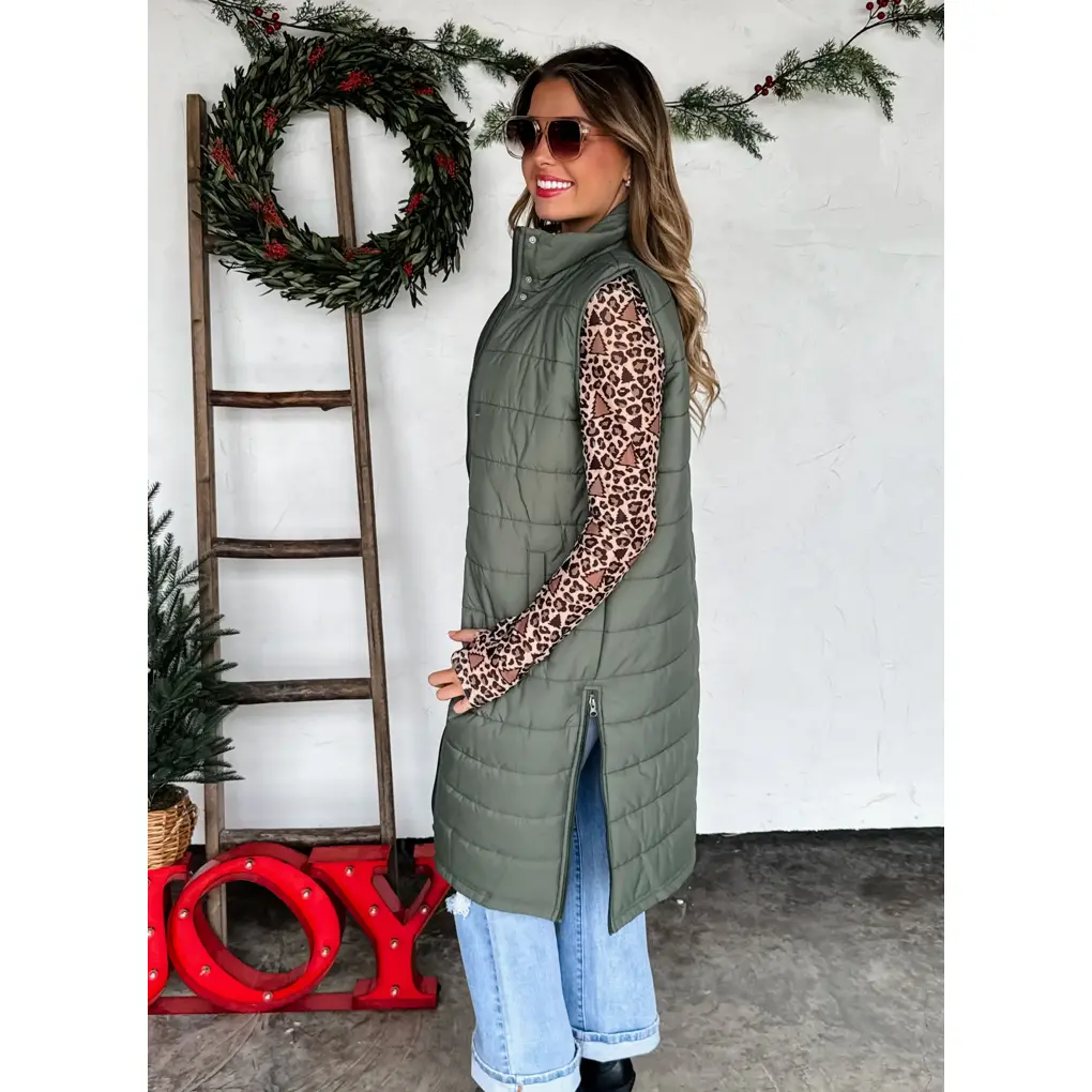 Kendall Long Puffer Vest