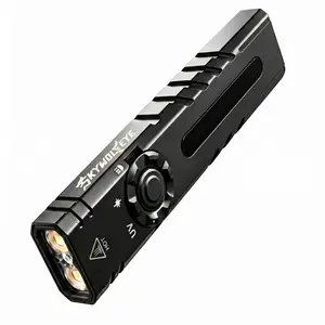 2200 Lumens 4-in-1 Flat EDC Tactical Flashlight, Magnetic Rechargeable Pocket Light with Green Laser, 365nm UV Light & RGB Sidelight, Cool Gadget Gift for Men, Father's Day, Mechanics & Camping