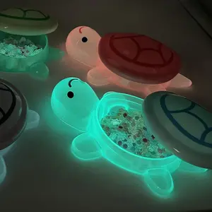 101 Glow-in-the-Dark Turtle Statues - Silicone Garden Small Animal Decorations - No Power or Batteries Needed, Outdoor Decoration| Interesting Animal Statues| Decorative Turtle