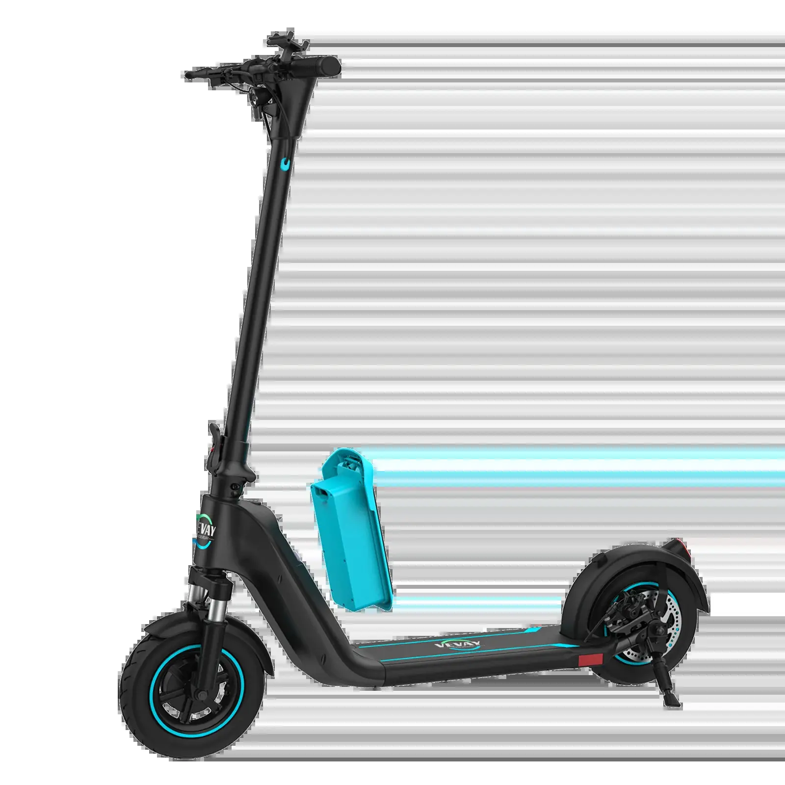 Vevay Q11 Foldable Electric Scooter for Adults 450-1000W Brushless Motor 36V 10.4Ah Battery 35KM/H Max Speed 38KM Range 10" Tires IPX55 Waterproof App Control