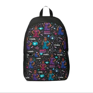 Nurse Backpack for Work & School – Lightweight Waterproof Medical Bag with Laptop Space | RN, CNA, Nursing Student | Heart Align Scrubs “I HAS” Collection