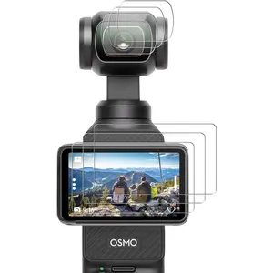 Tempered Glass Screen Protector for DJI Osmo Pocket 4/Pocket 3,9H Hardness Ultra Clear Scratch Resistant Lens LCD 0.28mm Tempered Glass Film Guard Touch Sensitive Easy Installation Pocket4 Accessories