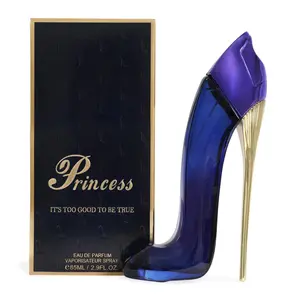 EBC Princess High Heels Blue Perfume 85ml Eau de Parfum Floral-Gourmand with Almond & Jasmine Notes Stylish High Heel Bottle Design for Women