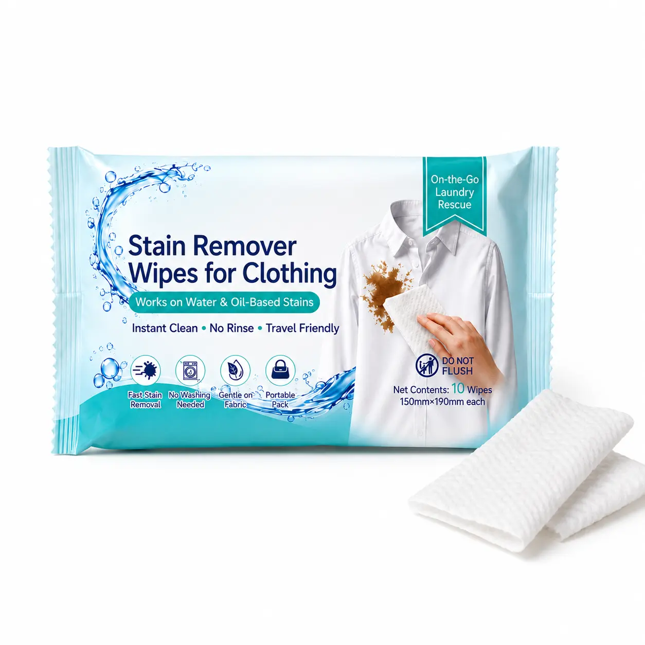 5/10/15 Pack Clothing Stain Remover Wipes, Portable No Rinse Instant Disposable Clothes Stain Cleaner Towels, On-The-Go Travel Stain Wipes for Daily Household & Office Use ，Deals For You Days ，Multipurpose， Cotton ，Kitchen ,Soft dry napkin