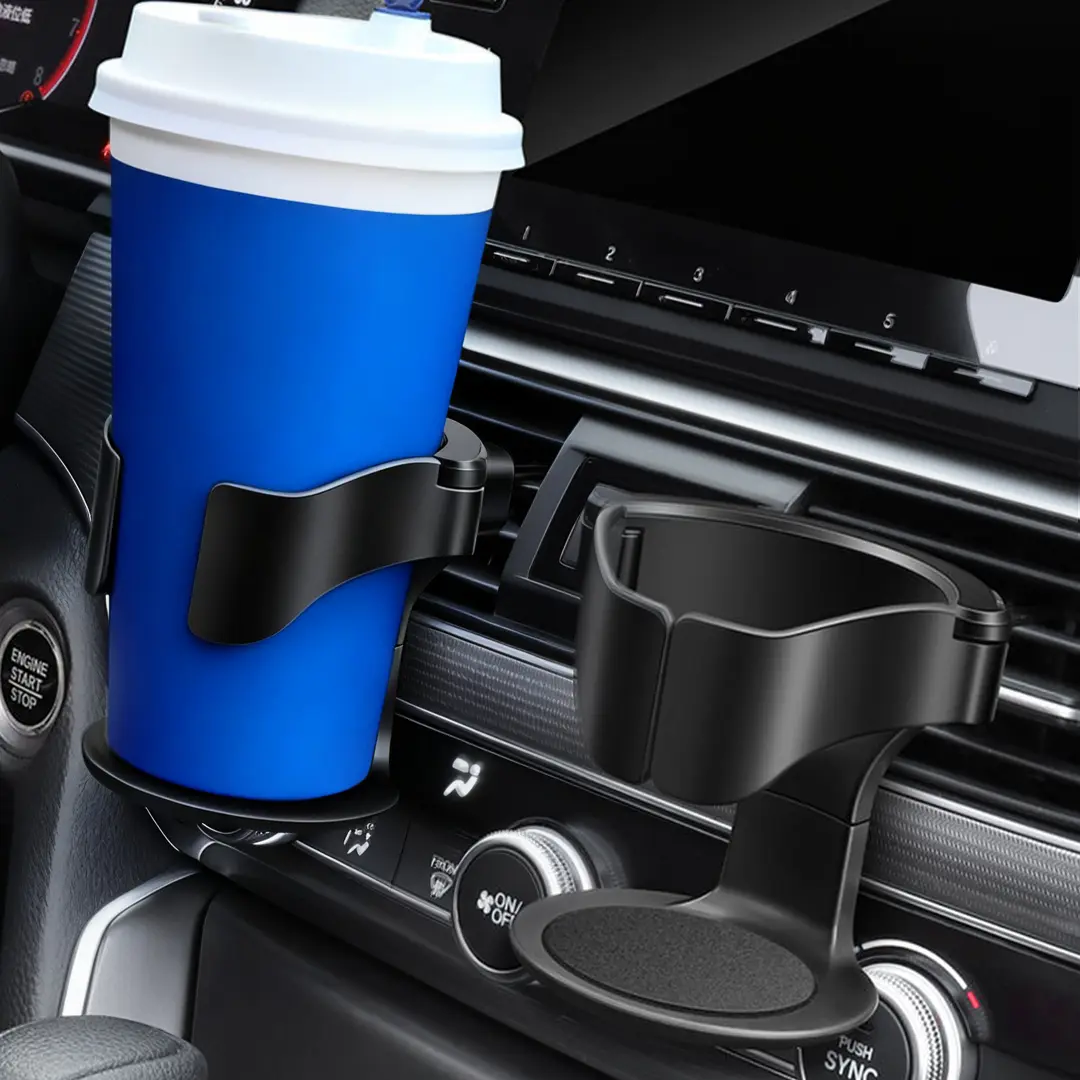 Clamp-on Car Air Vent Cup Holder, Multifunctional Car Air Outlet Hanging Drinks Holder, Universal CarInterior Accessories
