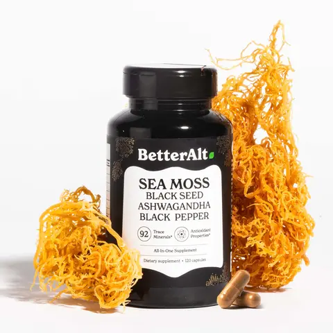 BetterAlt 92-in-1 Minerals | Sea Moss Ashwagandha Capsules | For Immune Health, Gut Support & Brain Focus | Lab-tested for Purity | 2-Month Pack